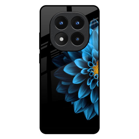 Half Blue Flower Glossy Case for Redmi Note 14 Pro Plus 5G