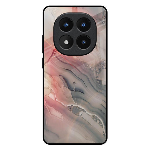 Pink And Grey Marble Glossy Case For Redmi Note 14 Pro Plus 5G