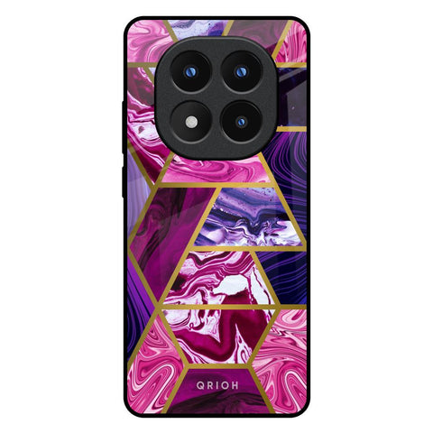 Electroplated Geometric Marble Glossy Case for Redmi Note 14 Pro Plus 5G