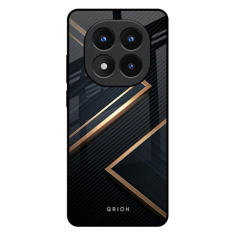 Sleek Golden & Navy Glossy Case for Redmi Note 14 Pro Plus 5G