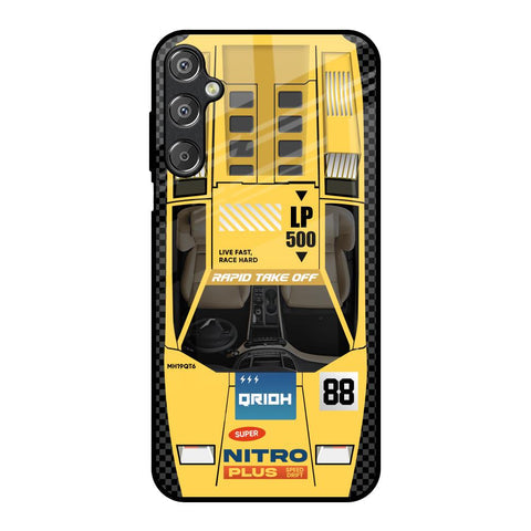 Yellow Racing Car Glossy Case for Samsung Galaxy M15 5G