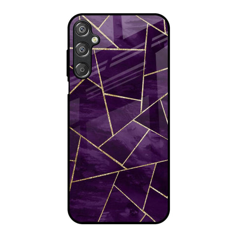 Geometric Purple Glossy Case For Samsung Galaxy M15 5G