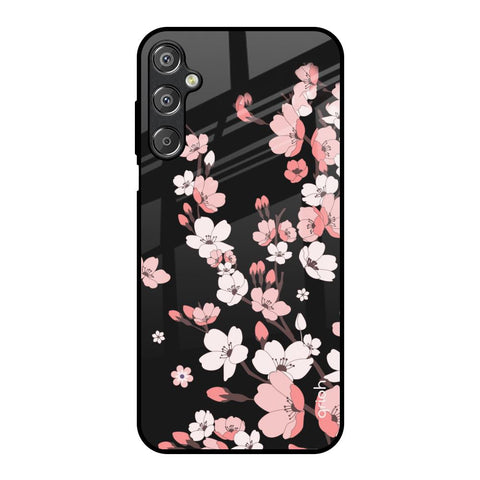 Black Cherry Blossom Glossy Case for Samsung Galaxy M15 5G