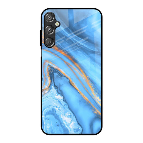 Vibrant Blue Marble Glossy Case for Samsung Galaxy M15 5G