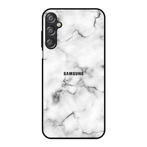 Satin White Marble Glossy Case for Samsung Galaxy M15 5G