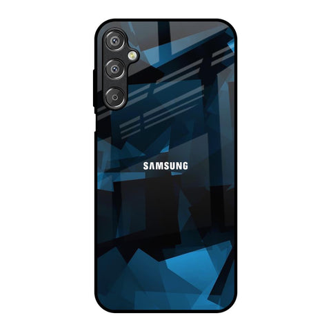 Polygonal Blue Box Glossy Case For Samsung Galaxy M15 5G