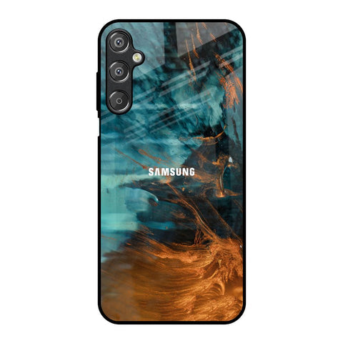 Golden Splash Glossy Case for Samsung Galaxy M15 5G