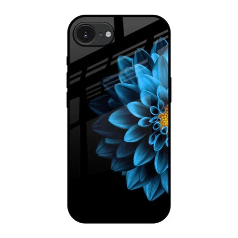 Half Blue Flower Glossy Case for Apple iPhone 16e