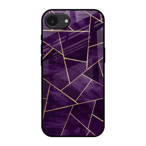 Geometric Purple Glossy Case For Apple iPhone 16e