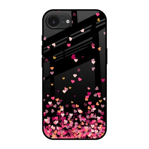 Heart Rain Fall Glossy Case For Apple iPhone 16e