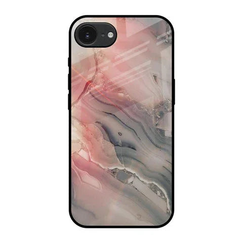 Pink And Grey Marble Glossy Case For Apple iPhone 16e