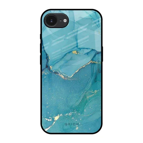 Blue Golden Glitter Glossy Case for Apple iPhone 16e