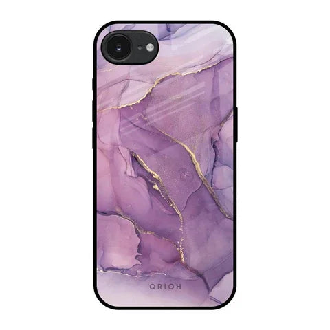 Purple Gold Marble Glossy Case for Apple iPhone 16e