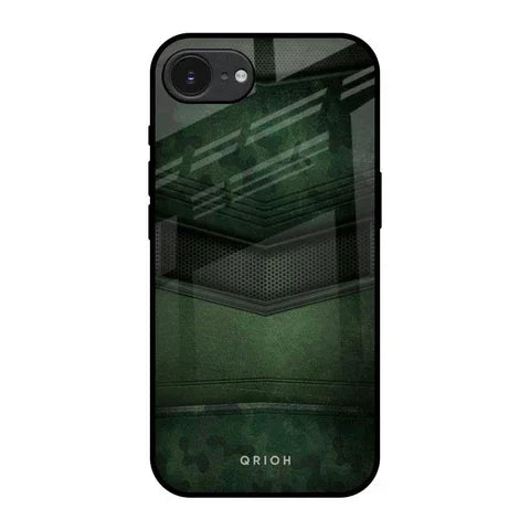 Green Leather Glossy Case for Apple iPhone 16e