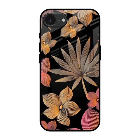 Lines Pattern Flowers Glossy Case for Apple iPhone 16e