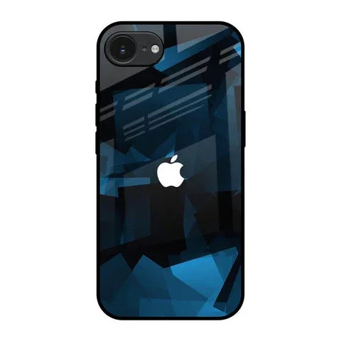 Polygonal Blue Box Glossy Case For Apple iPhone 16e