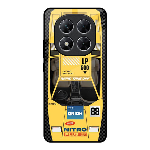 Yellow Racing Car Glossy Case for Poco X7 5G