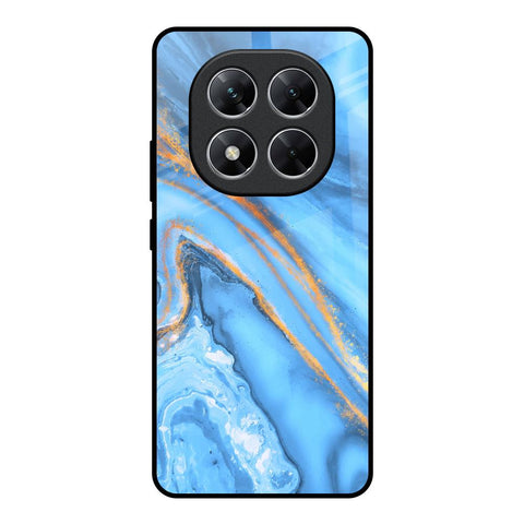 Vibrant Blue Marble Glossy Case for Poco X7 5G
