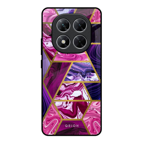 Electroplated Geometric Marble Glossy Case for Poco X7 5G