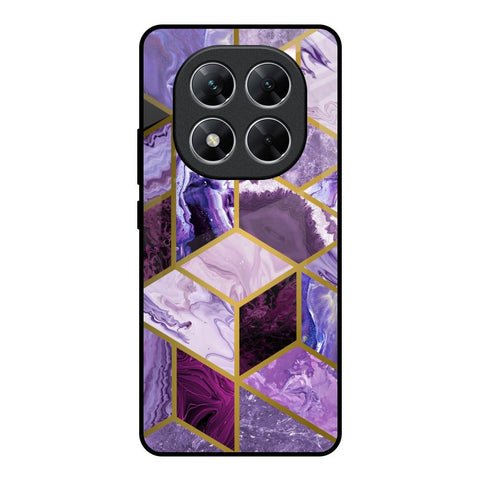 Purple Rhombus Marble Glossy Case for Poco X7 5G