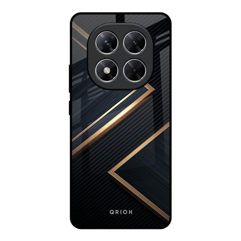 Sleek Golden & Navy Glossy Case for Poco X7 5G