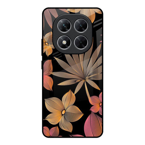 Lines Pattern Flowers Glossy Case for Poco X7 5G