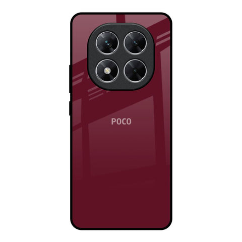 Classic Burgundy Glossy Case for Poco X7 5G