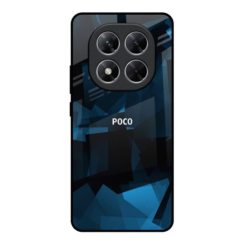 Polygonal Blue Box Glossy Case For Poco X7 5G