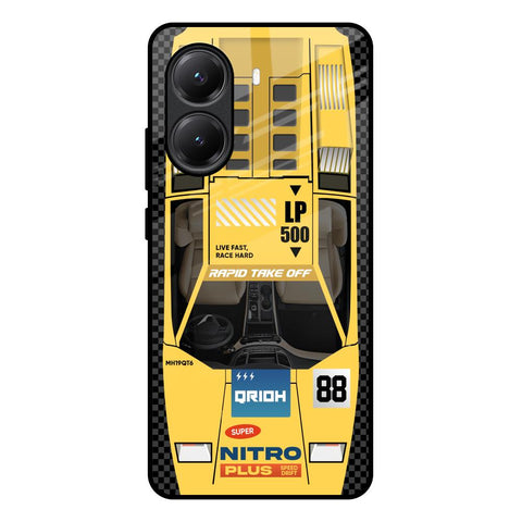 Yellow Racing Car Glossy Case for Poco X7 Pro 5G