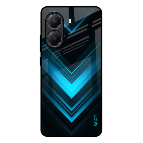Vertical Blue Arrow Glossy Case For Poco X7 Pro 5G