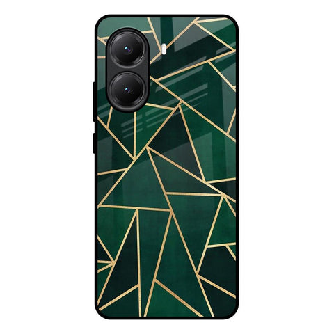 Abstract Green Glossy Case For Poco X7 Pro 5G