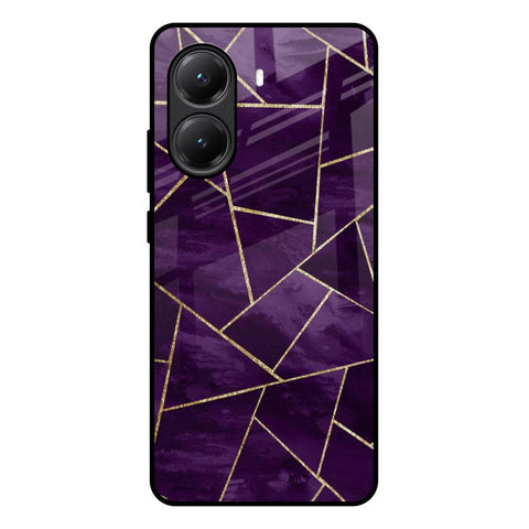 Geometric Purple Glossy Case For Poco X7 Pro 5G
