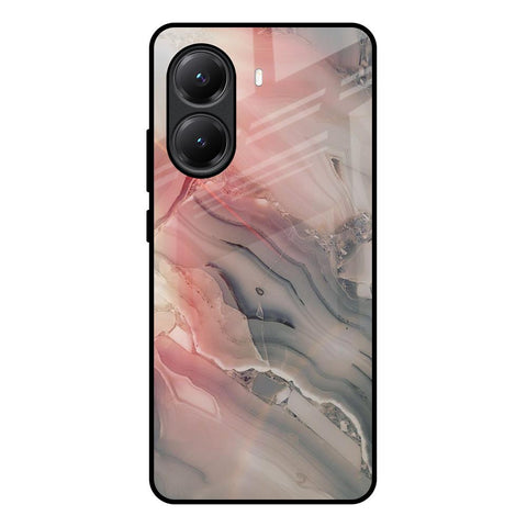 Pink And Grey Marble Glossy Case For Poco X7 Pro 5G