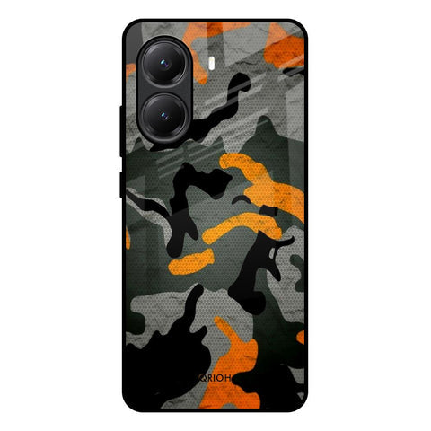 Camouflage Orange Glossy Case For Poco X7 Pro 5G