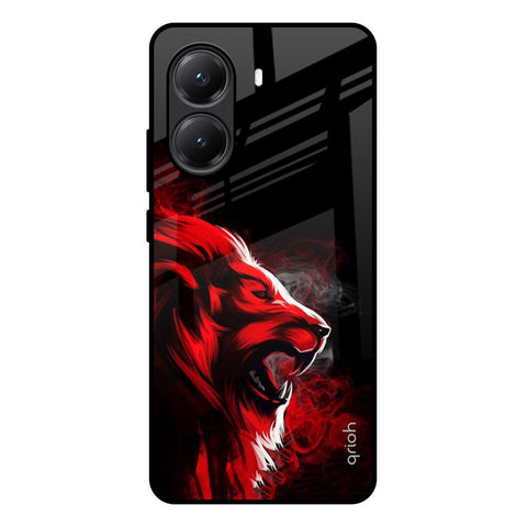 Red Angry Lion Glossy Case for Poco X7 Pro 5G