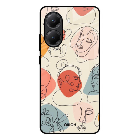 Abstract Faces Glossy Case for Poco X7 Pro 5G