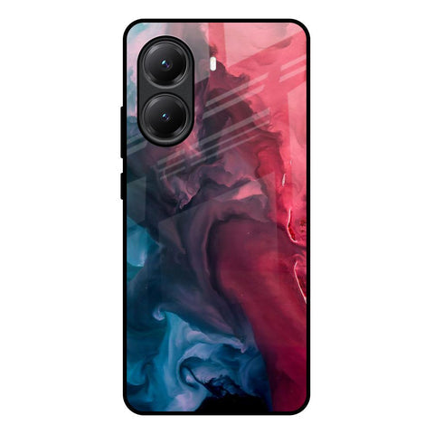 Blue & Red Smoke Glossy Case for Poco X7 Pro 5G