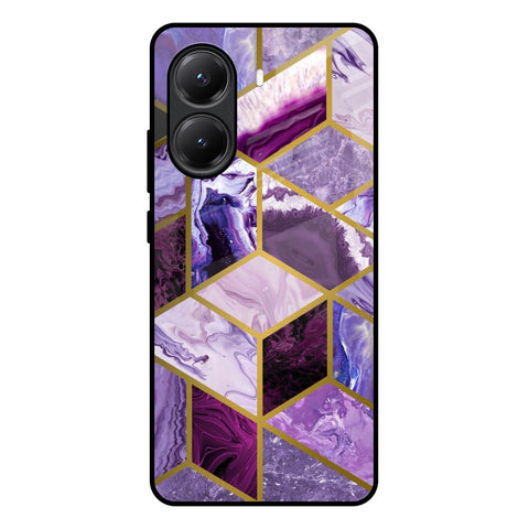 Purple Rhombus Marble Glossy Case for Poco X7 Pro 5G