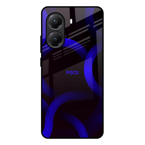 Blue Ring Light Glossy Case for Poco X7 Pro 5G