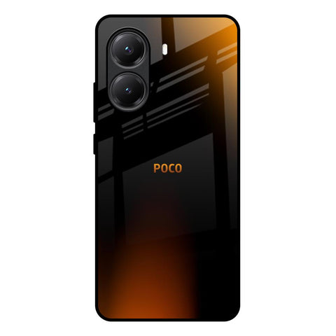 Orange Black Fusion Glossy Case for Poco X7 Pro 5G