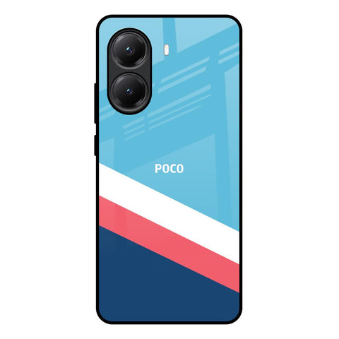 Pink & White Stripes Glossy Case For Poco X7 Pro 5G