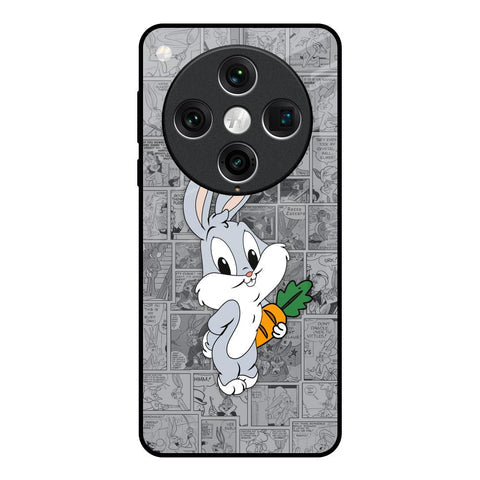 Cute Baby Bunny Glossy Case for Oppo Find x8 Pro