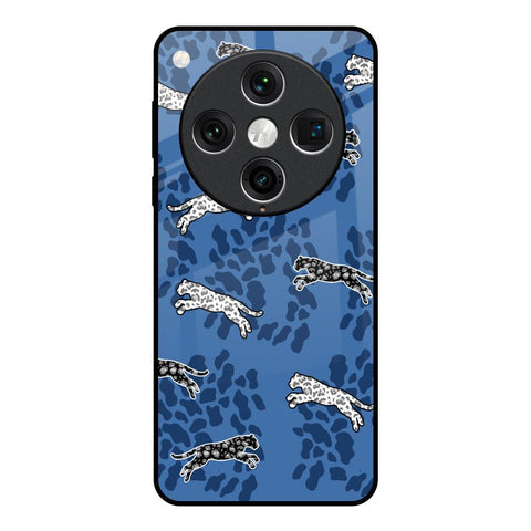 Blue Cheetah Glossy Case for Oppo Find x8 Pro