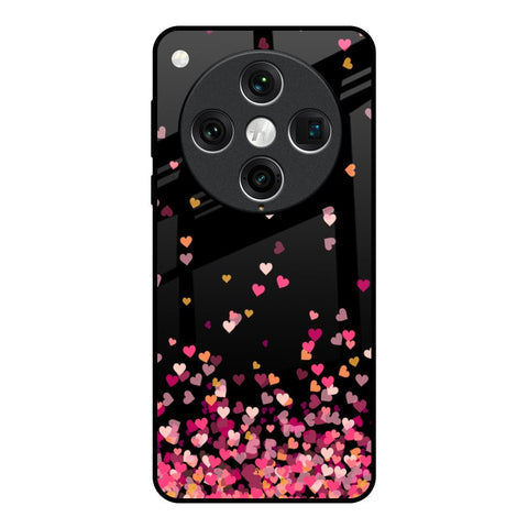 Heart Rain Fall Glossy Case For Oppo Find x8 Pro
