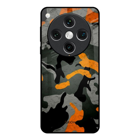 Camouflage Orange Glossy Case For Oppo Find x8 Pro