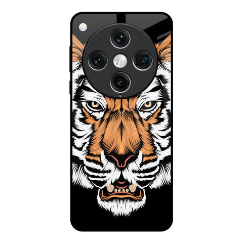 Angry Tiger Glossy Case For Oppo Find x8 Pro