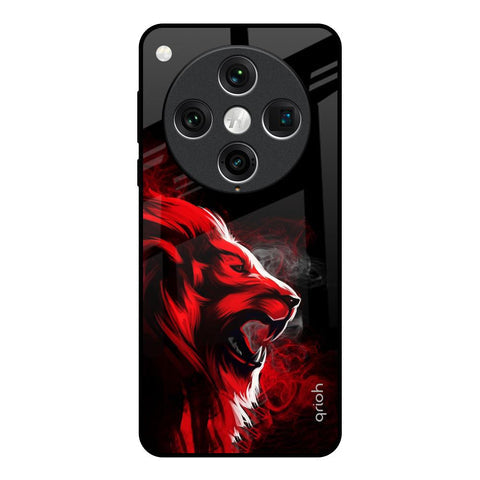 Red Angry Lion Glossy Case for Oppo Find x8 Pro