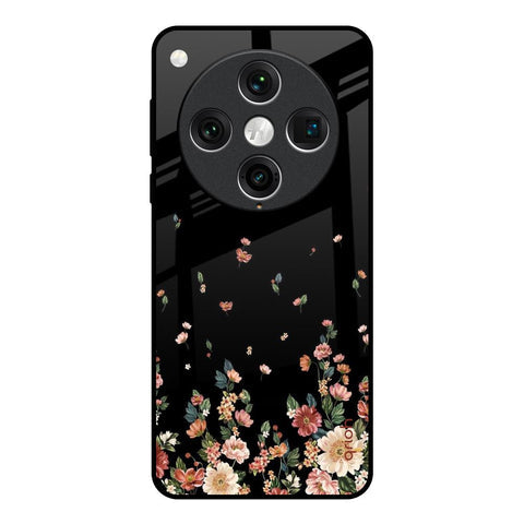Floating Floral Print Glossy Case for Oppo Find x8 Pro