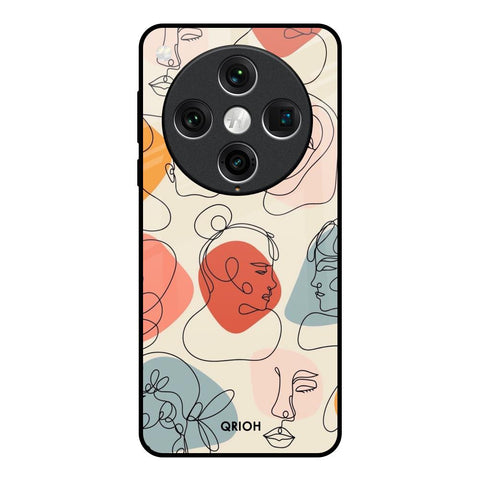 Abstract Faces Glossy Case for Oppo Find x8 Pro