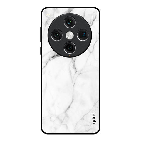 Modern White Marble Glossy Case for Oppo Find x8 Pro